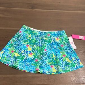 NWT Lilly Pulitzer Luxletic Aila skort UPF 50+ Via Parigi pattern-Multicolored